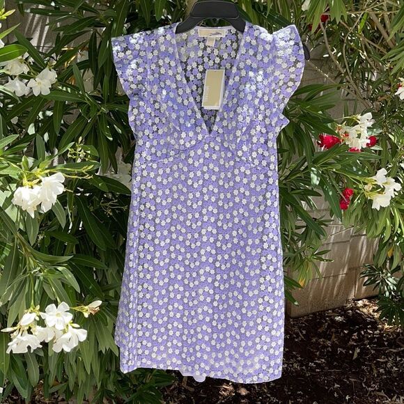 COPY - MK Floral Mauve Dress - Picture 2 of 9